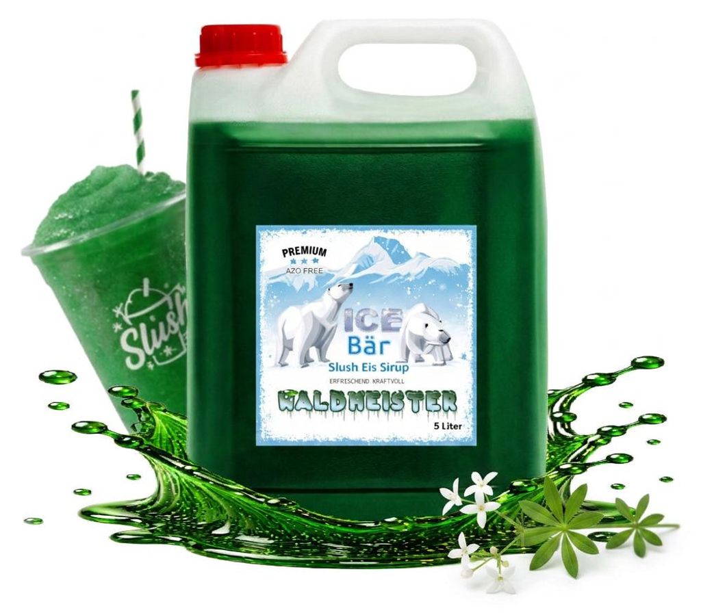 Ice Bär sirop Slush aspérule odorante 5 litres 1:5 sans AZO Image du produit 