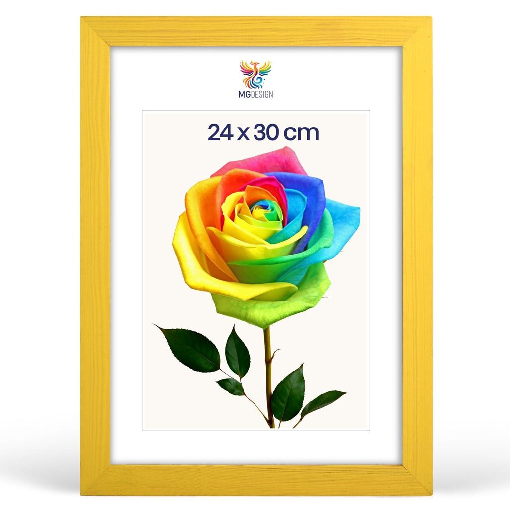 MG Design Bilderrahmen 24 x 30 cm - Fotorahmen mit Gelb Produktbild 