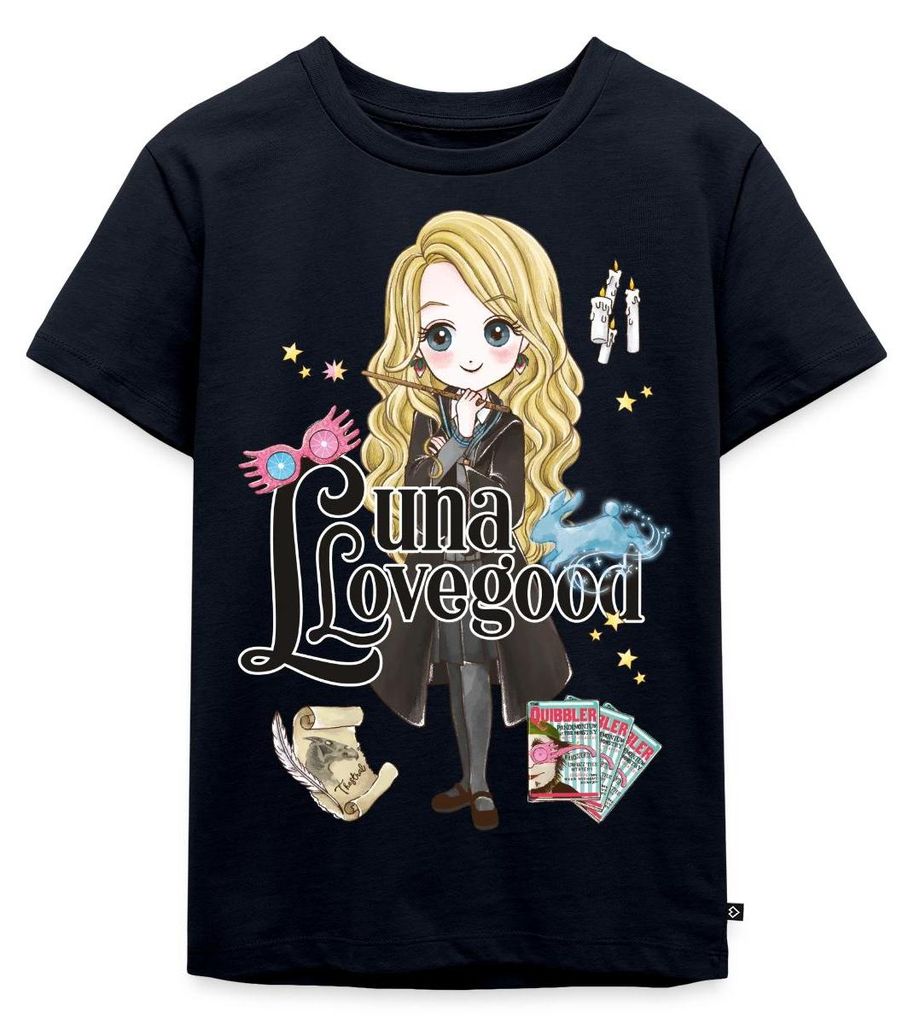 Spreadshirt Harry Potter Luna Lovegood Kinder Premium T-Shirt, 98/104 (2 Jahre), Navy