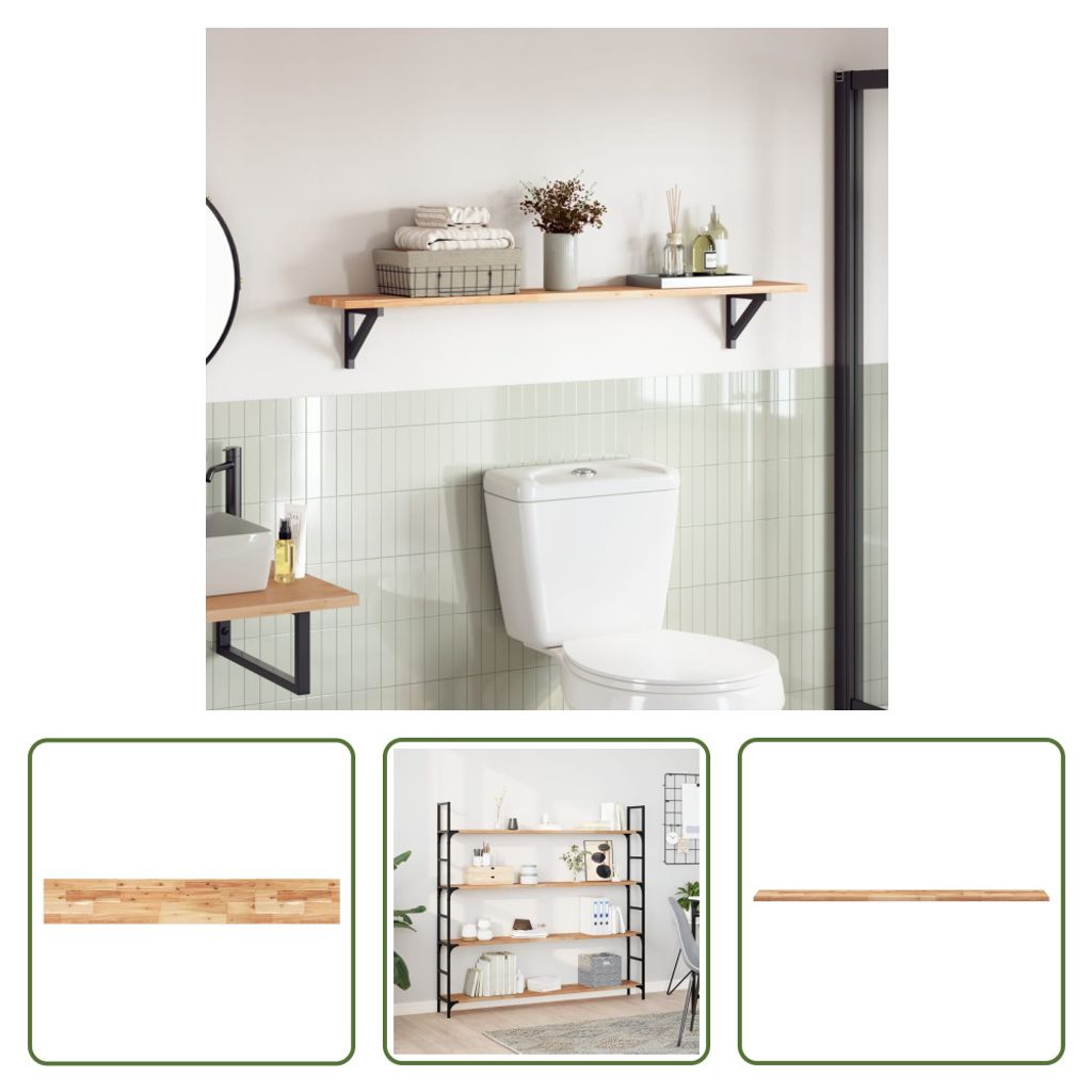 The Living Store Tischplatte Rechteckig 120x20x2 cm Massivholz Akazie