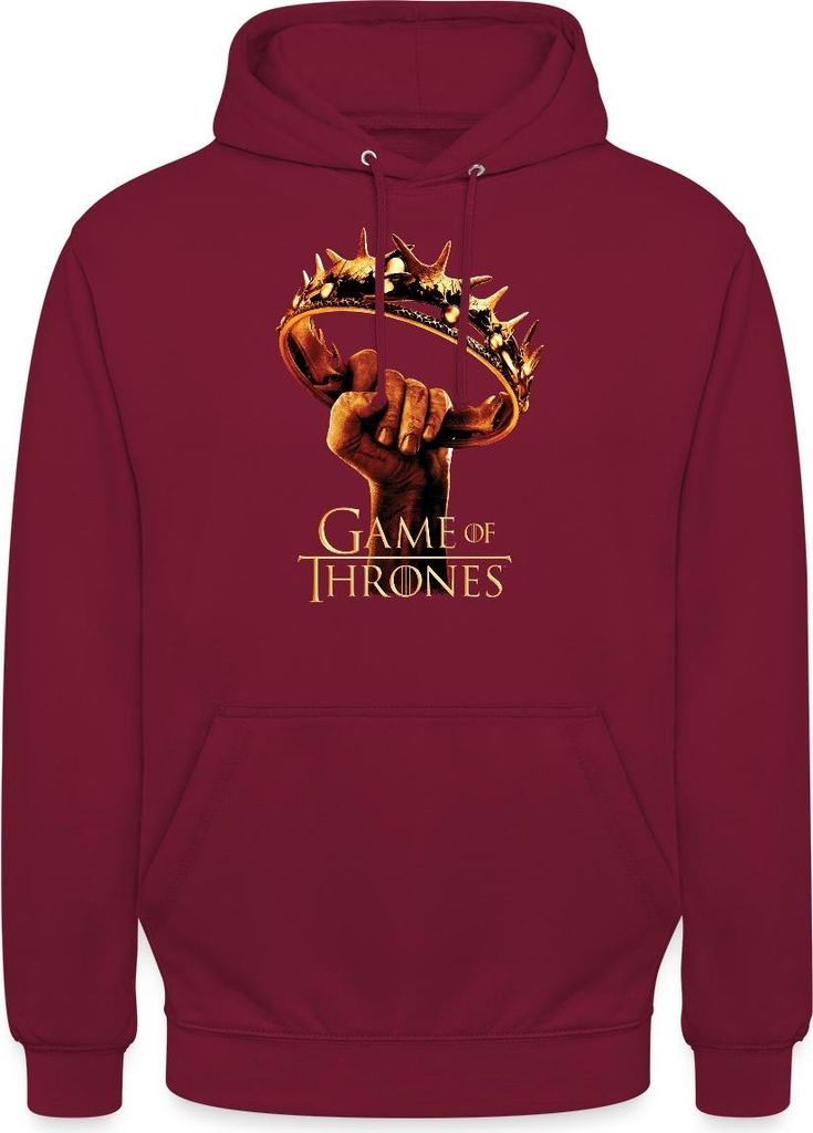Spreadshirt Game Of Thrones Logo Uni Hoodie, M, Bordeaux