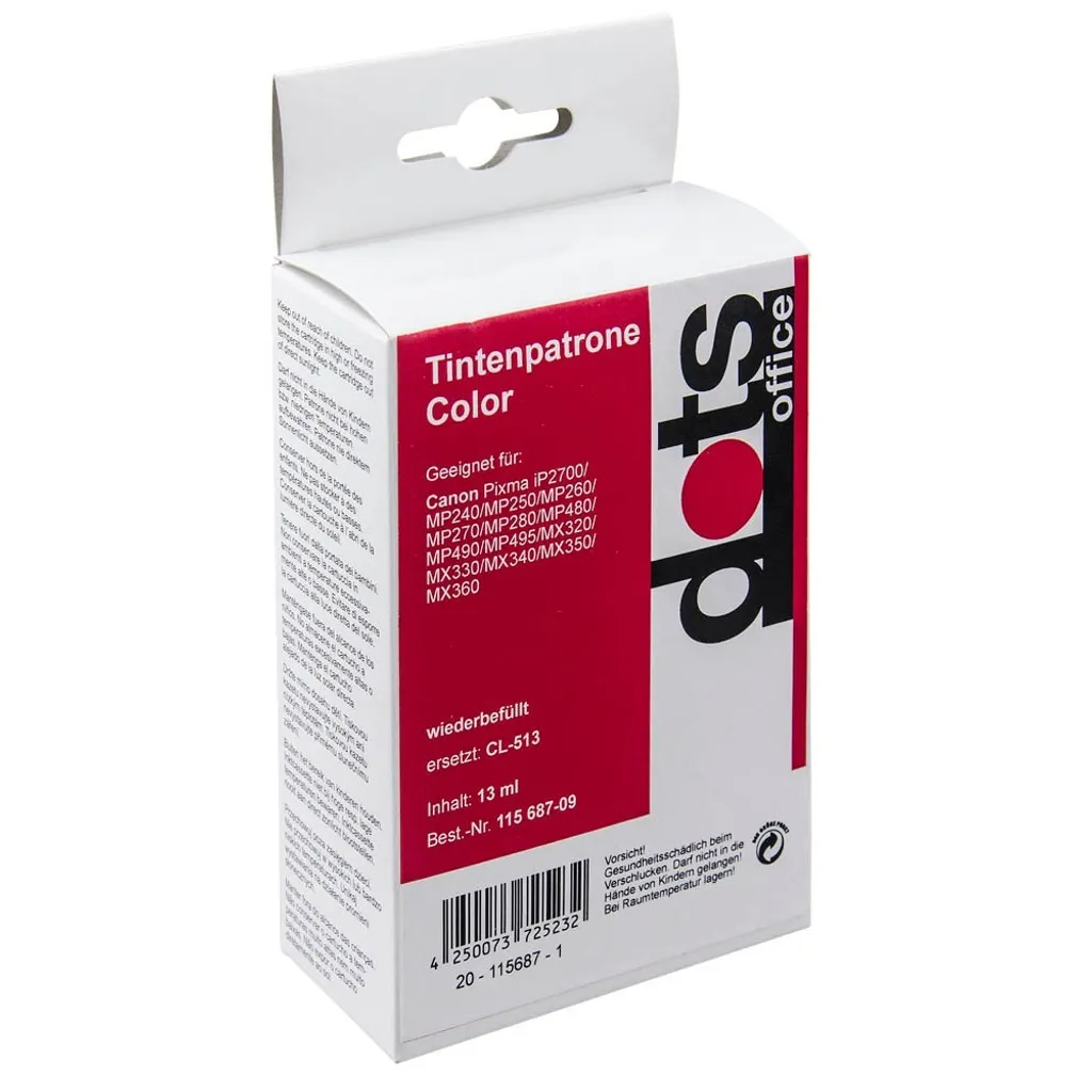 Dots 1512 4530 Tête d'Impression pour Canon CL-513 Haute Précision
