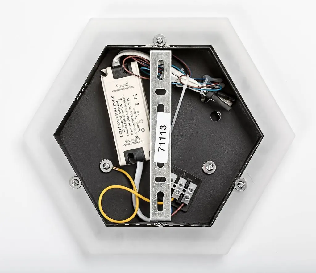 Plafonnier LED Compact 27 cm Noir Bitsi : Éclairage Gain de Place 23W - 12