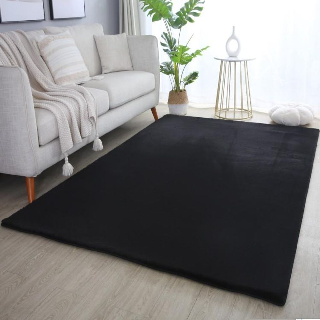 TapisTrend Designerteppich Schwarz 160x230 cm Schwarzer Produktbild 