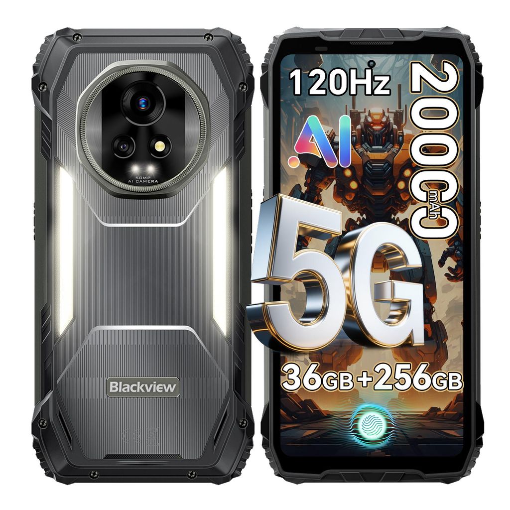 2026 Blckview XPLORE 2 5G eSIM Ohne Vertrag Outdoor Handy,36+256GB,Dimensity 8300/120W,20000 mAh, 50MP+20MP, Infrarot-Fernbedienung,NFC/IP69K