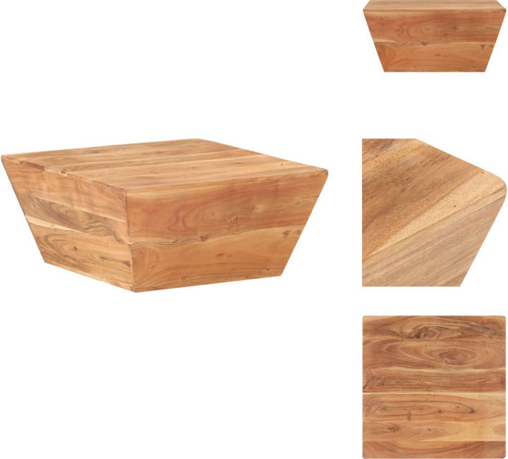 vidaXL Couchtisch V-Form 66x66x30 cm Akazie Massivholz - Couchtische