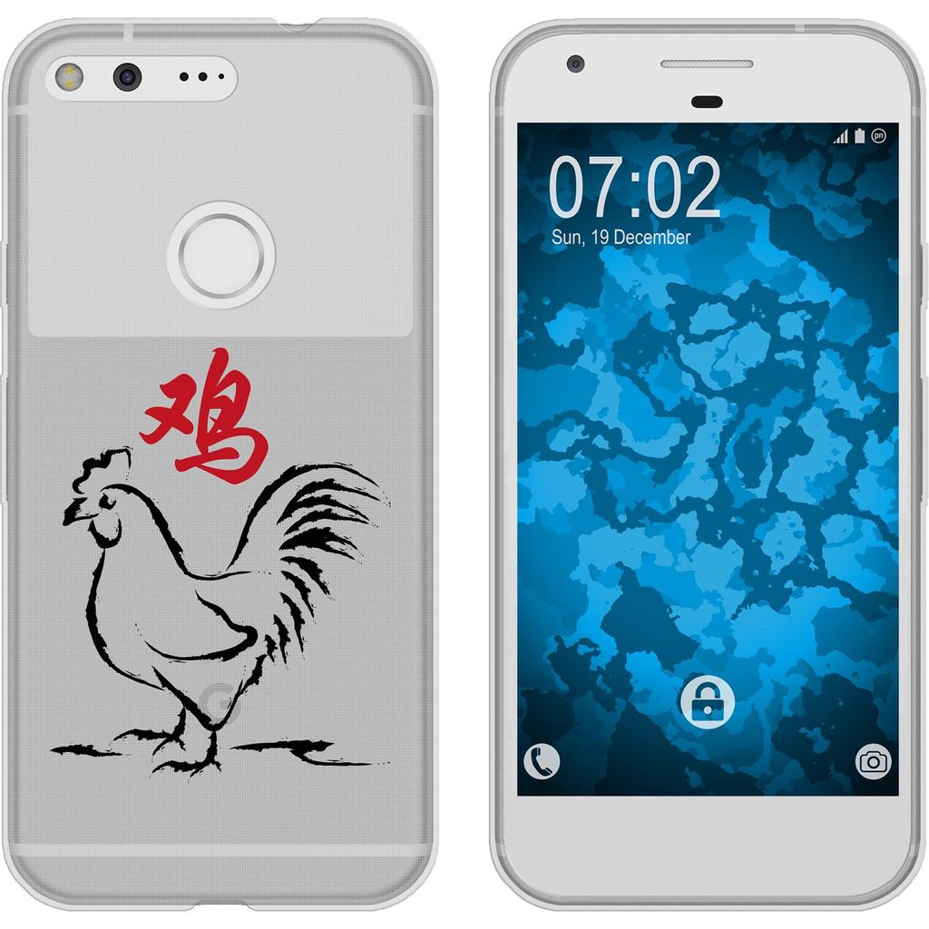 PhoneNatic Case kompatibel mit Google Pixel XL Silikon-Hülle Tierkreis Chinesisch M10
