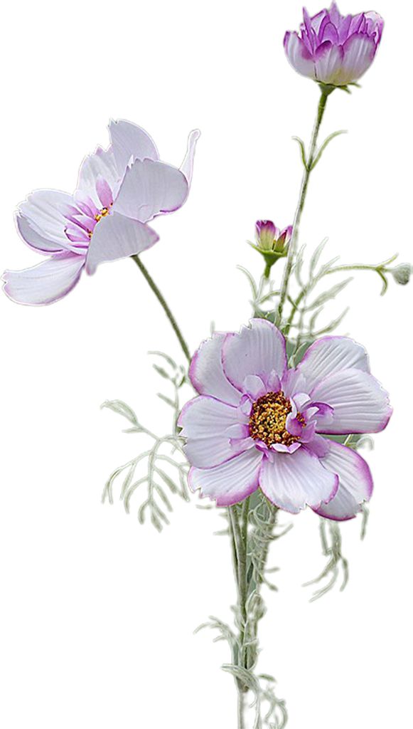Gefälschte Blumen hoher Simulations -Zierliebhaber Lebendiger Luxus großer Galsang Zweig Seidenkünstiger Blumen für Hochzeit-Weiß Lila