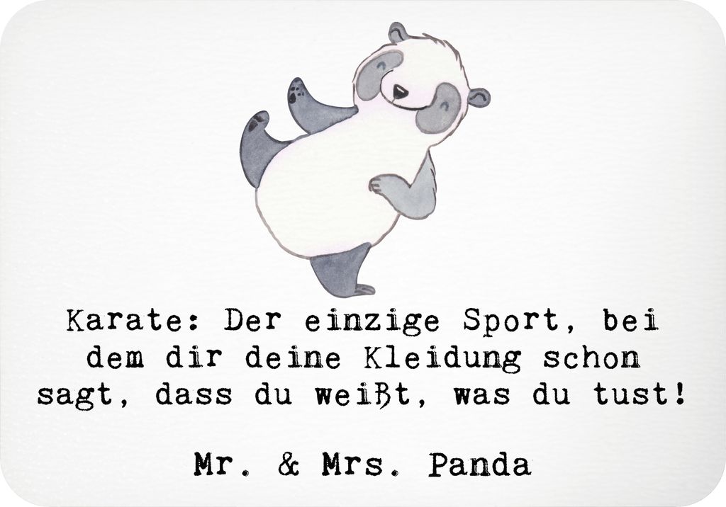 Mr. & Mrs. Panda magnet Karate Kleidung - Weiß - Geschenk, Disziplin, Sportler Geschenke, Sportart, Selbstverteidigung, Teamsport, Kühlschrankmag...