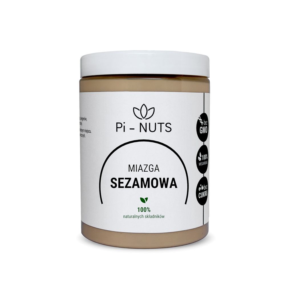 Pi-nuts - Tahini Sesampaste 100 % – 1 kg - aus geröstetem Sesam - ohne Zusatzstoff