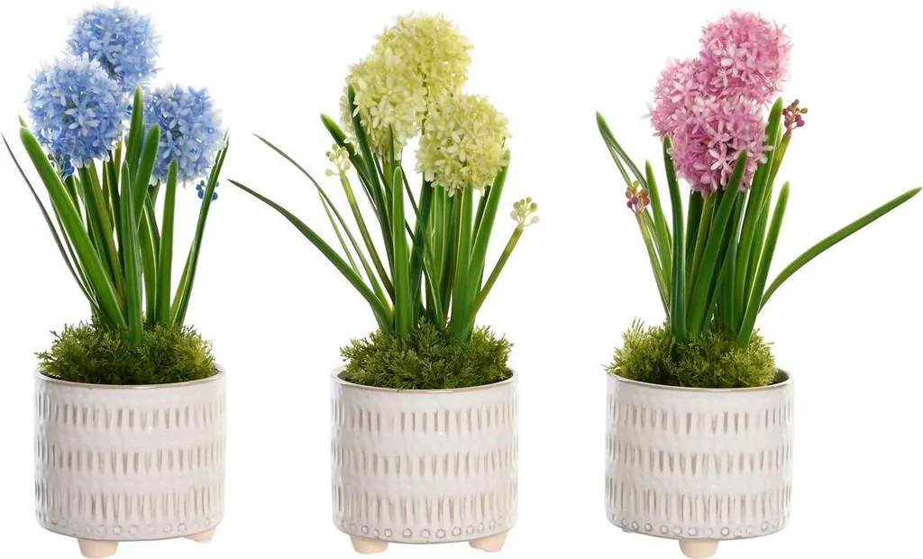Plante Artificielle en Polypropylène 15x30cm Couleurs Pastel - 3 Unités