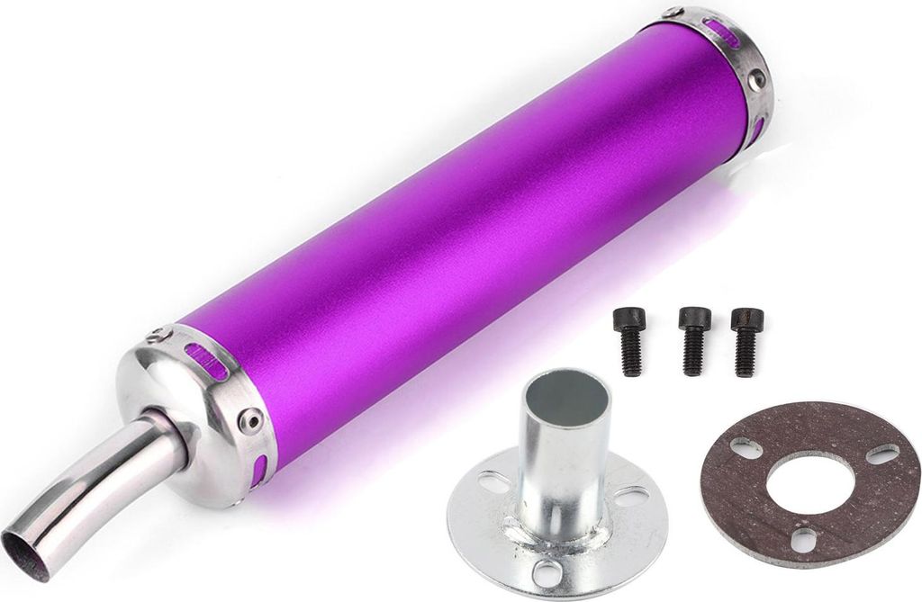 Edelstahl -Auspuffschalldler -Schalldämpfer 20 mm/0,8 Zoll modifizierte Teile für 2 -Takt -Motorradkugelpurpe