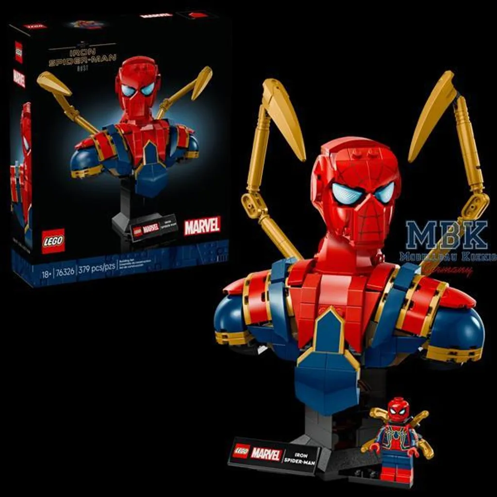 Buste Iron Spider-Man LEGO 76326 Figurine à Construire Marvel Adultes - 32