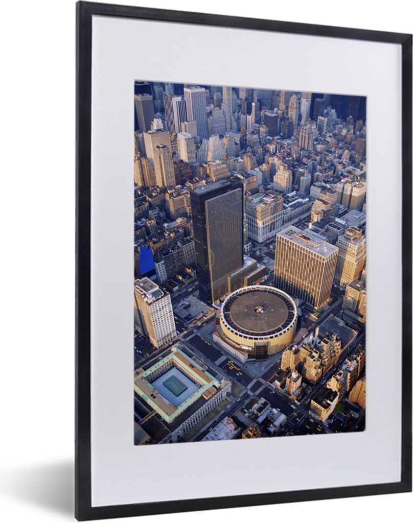 MuchoWow MuchoWow Gerahmtes Poster New York - Amerika - Zentrum 30x40 cm - Poster mit zchwarzem Bilderrahmen - Wandposter Schlafzimmer