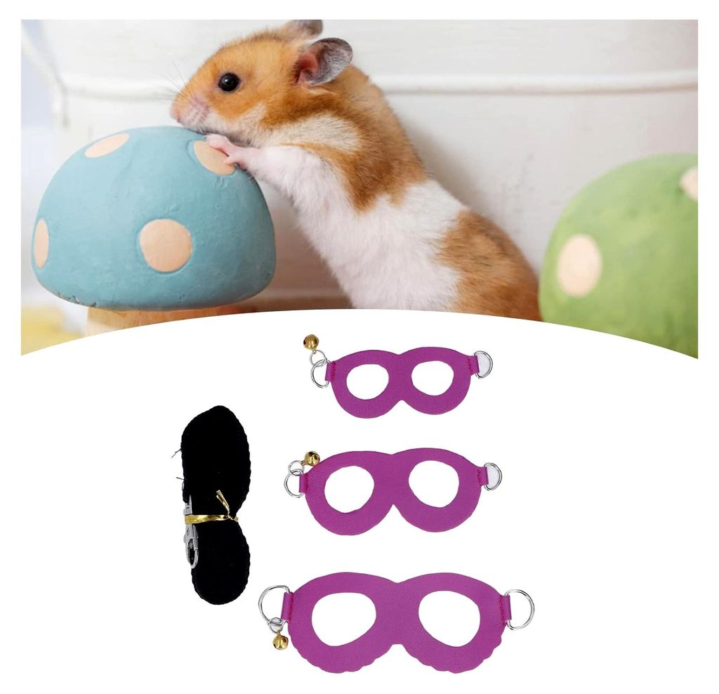 Weiches Geschirr-Set mit Leine und Glocke für Meerschweinchen, Frettchen, Hamster, Kaninchen, Chinchilla und ähnliche kleine Tiere, 3 Stück