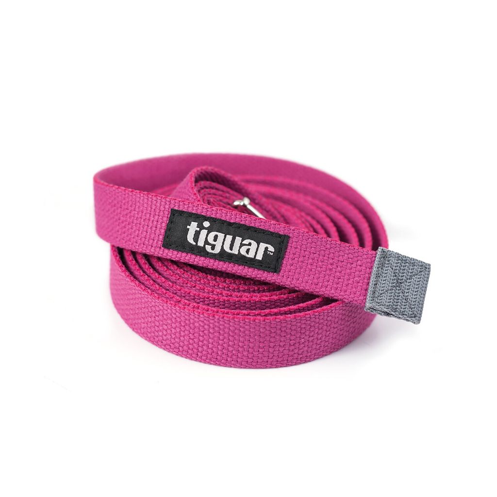 tiguar Yoga Strap 300 x 3 cm Lila strapazierfähiger Yoga-Gurt für Dehnübungen, Haltungsverbesserung und Mobilisation