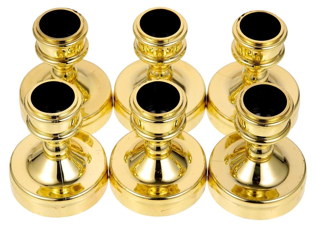 Elektronischer Kerzenhalter 6 Stück Konische Stabkerzenhalter aus Metall für Wohn- und Festtagsdekoration