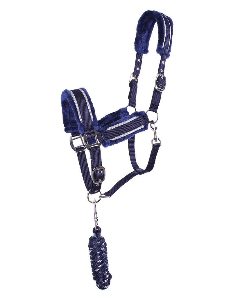 Set di cavezza Dolci pony blu/argento