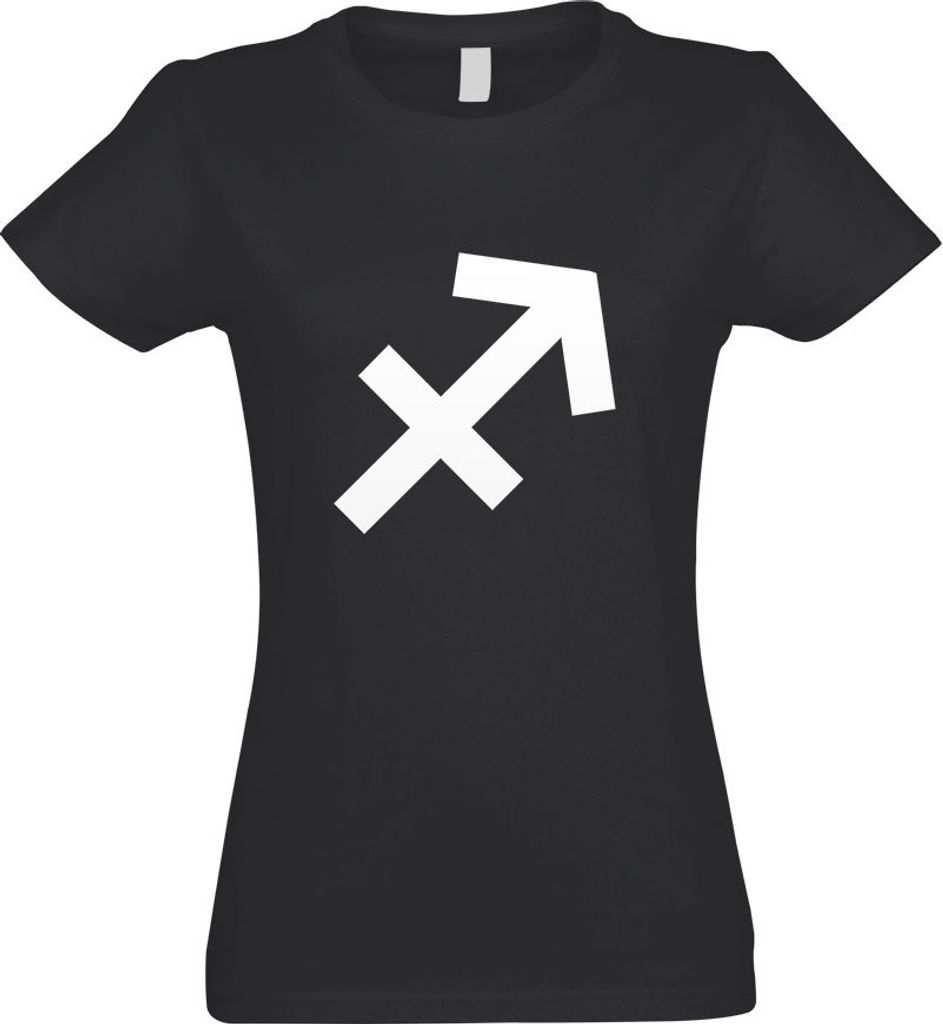 Kiwistar - T-Shirt tailliert - Damen - Graphit - Schütze Sternzeichen - mit Motiv Bedruckt - Funshirt Design - Sport - Freizeit - Damen - S