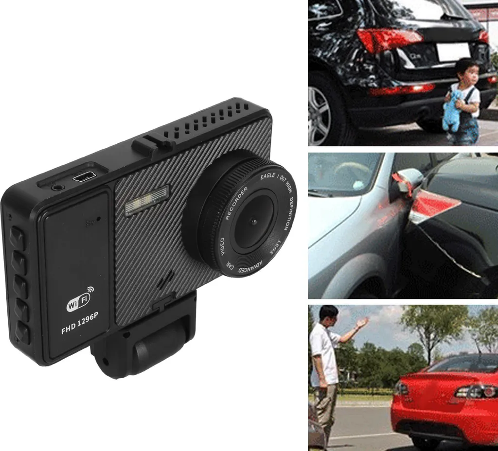 Registratore Auto 3 Obiettivi 2K HD | Dash Cam Professionale IPS 3.9"