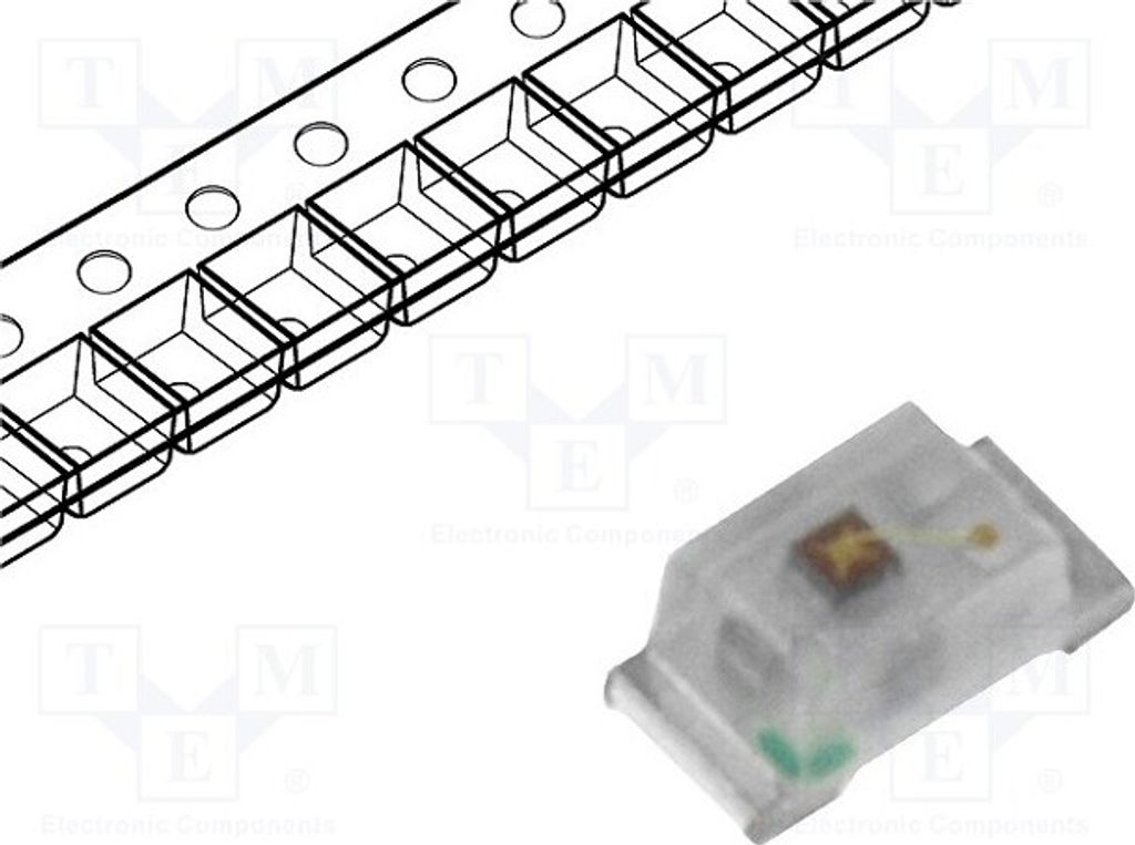 5x LED SMD 160÷250mcd 3÷3,2V 0603 120° gelb 1,6x0,8x0,68mm 20mA OF-SMD1608Y LED-D