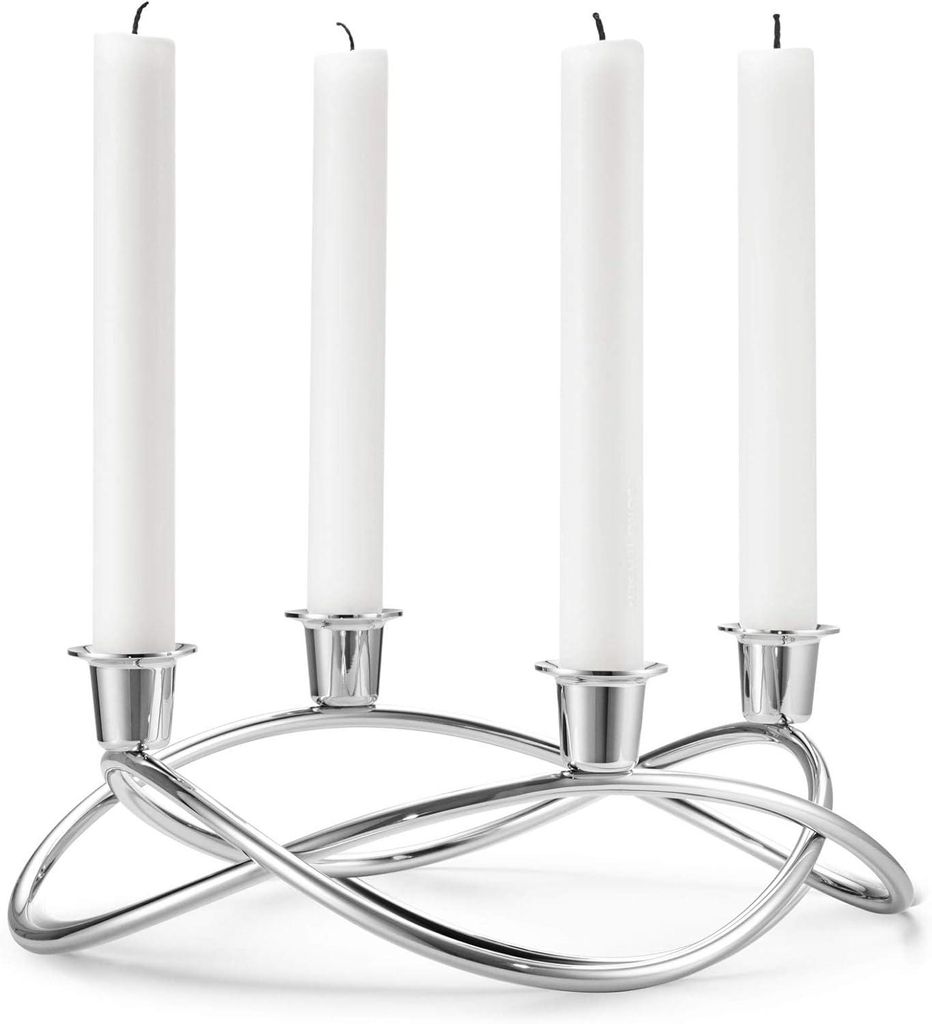 Georg Jensen SEASON Kerzenhalter, Edelstahl hochglanzpoliert Spiegeloberfläche 3586511