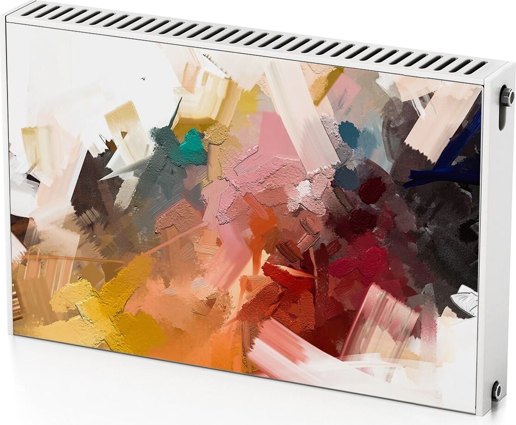 Abstrakte Malerei – Magnetische Heizkörperabdeckung – 90x60 cm – Magnet Heizkörperabdeckung – 3D Würfel – Heizkörperverkleidung – M...