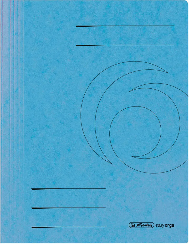 Herlitz 11199106 Lot de 25 Chemises à Lamelles A4 en Carton Bleu Clair