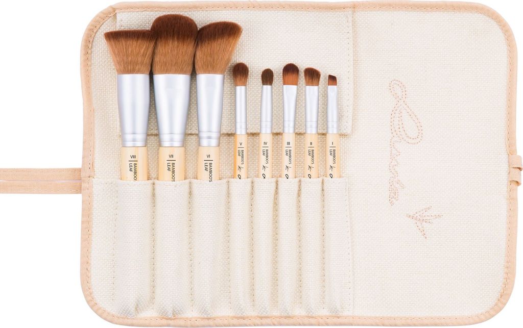 8-tlg. Set: Make-Up Pinsel 'Bamboo's Leaf' - Vegan