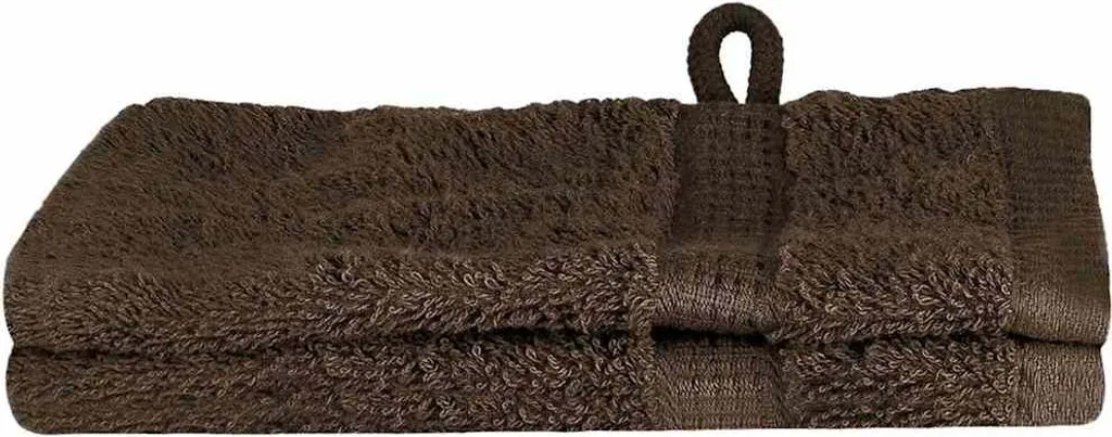 Set 2 Asciugamani SOLUND Marrone in Cotone 600 gsm | Offerta vidaXL