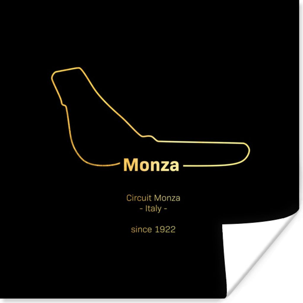 MuchoWow Poster Monza - Formel 1 - Rennstrecke 100x100 cm - Babyzimmer