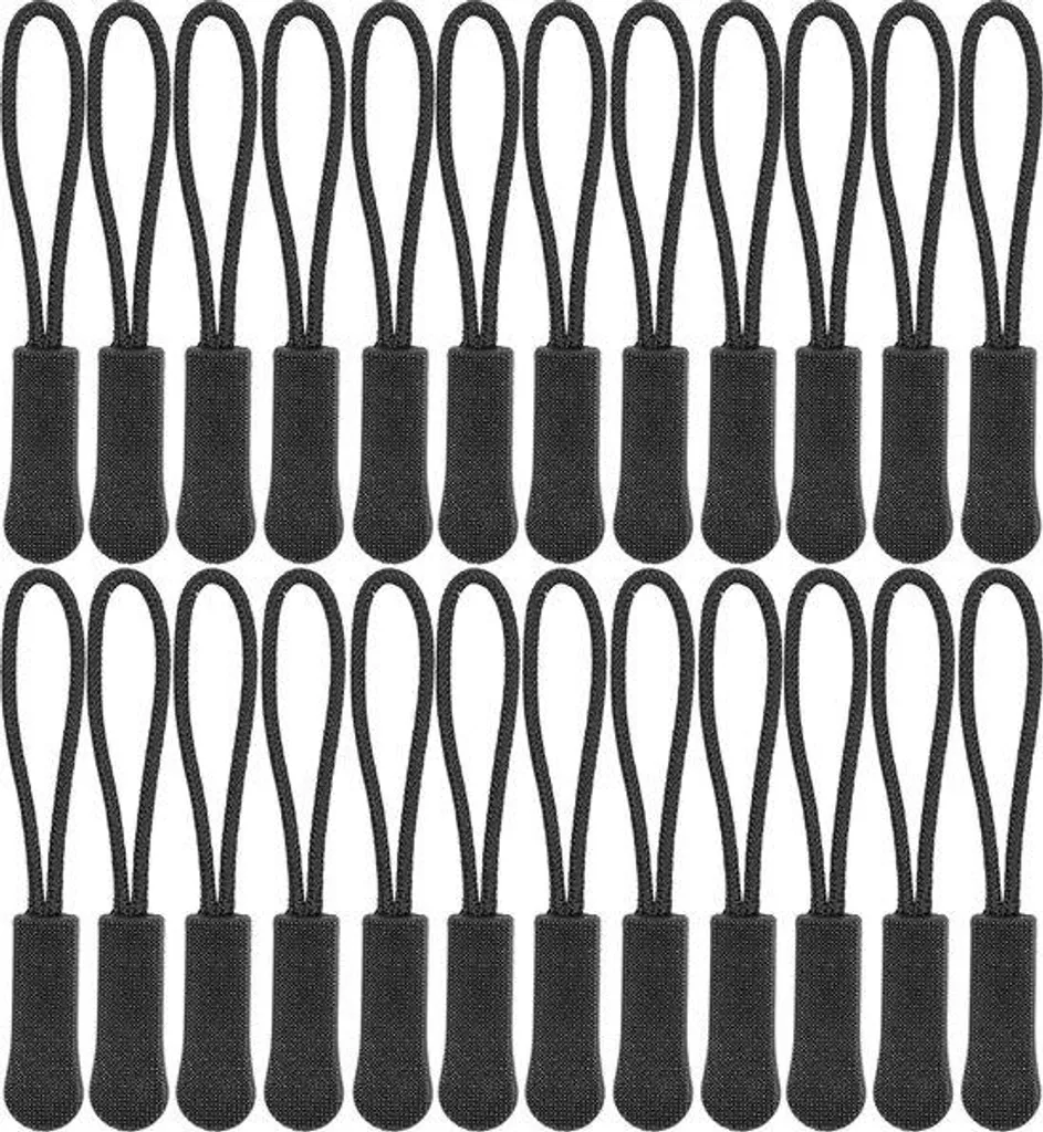 Patchs de réparation autocollants en nylon noir 24 unités 61x9 mm