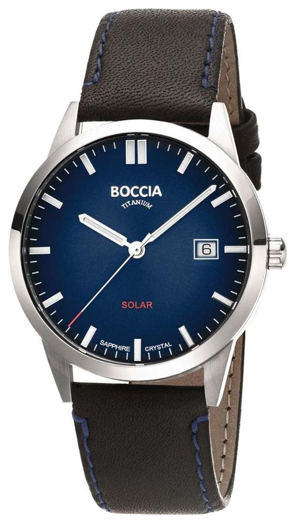 Boccia 3673-01 Herrenuhr Titanium Solar 39mm 5ATM