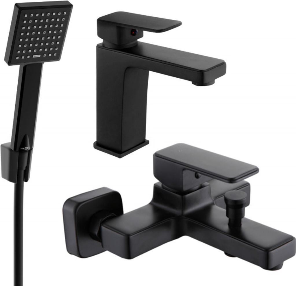 Mexen Cetus R45 Badewannenset, Schwarz - 744303R45-70 Produktbild 