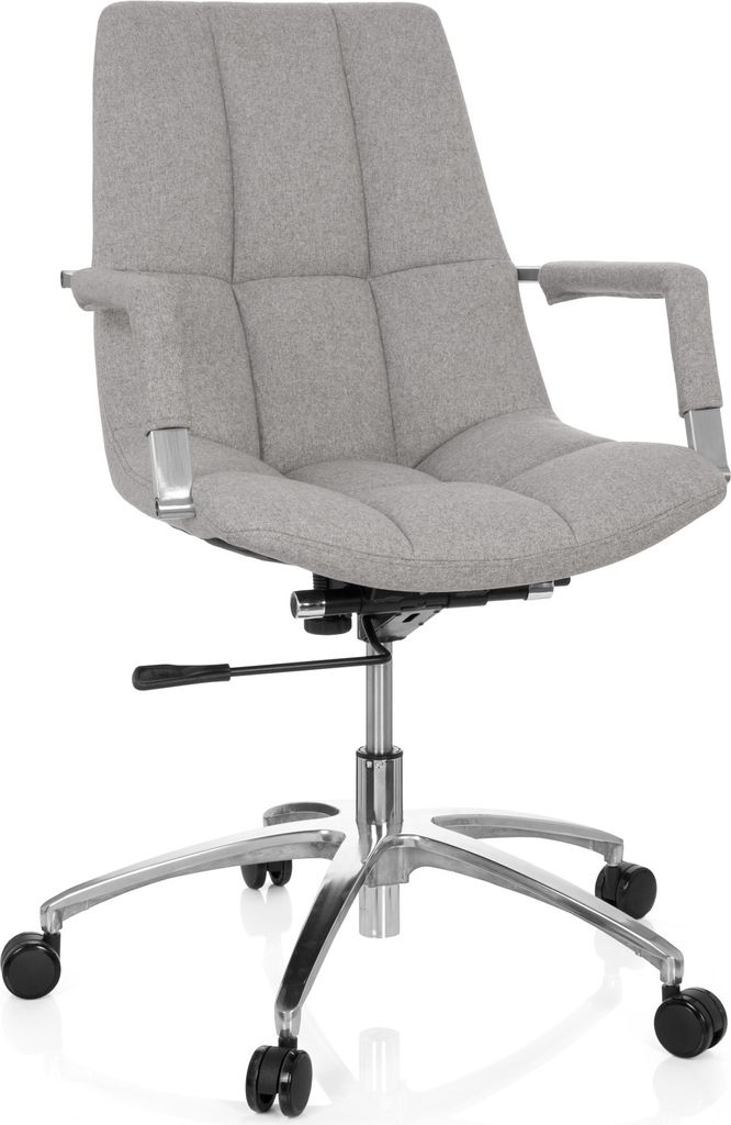 hjh OFFICE Home Office Bürostuhl SARANTO Schreibtischstuhl mit Armlehnen Stoff Drehstuhl