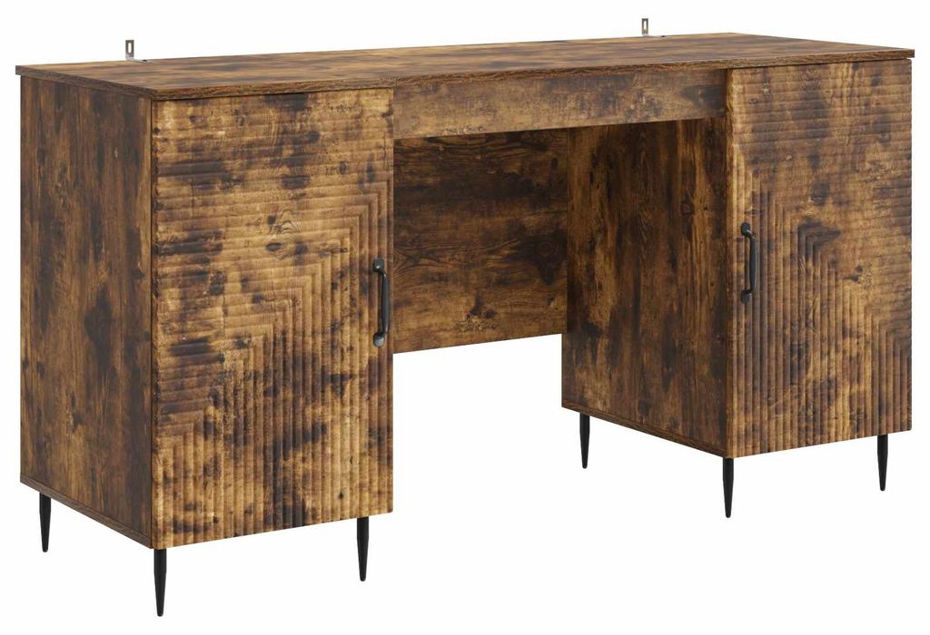 Maison Exclusive - Schreibtisch Geräucherte Eiche 142,5 x 50 x 75 cm Holzwerkstoff