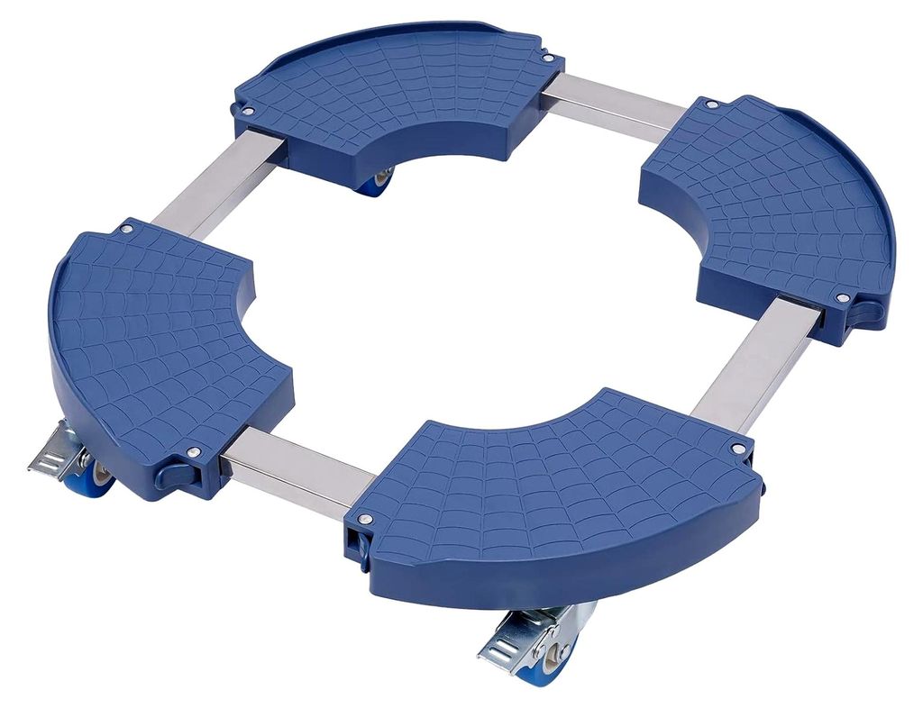 Pflanzenroller mit 4 Rädern, 360° drehbar, einstellbare Größe 40-58 cm, Tragkraft 400 kg, für Schlafzimmer, Balkon und Garten, Blau