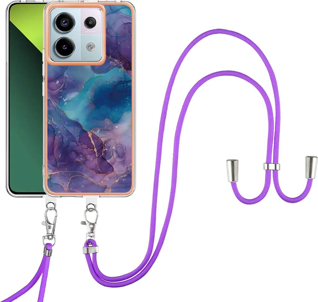 Custodia Xiaomi Redmi Note 13 Pro 5G con Cinturino - Blu Scuro TPU