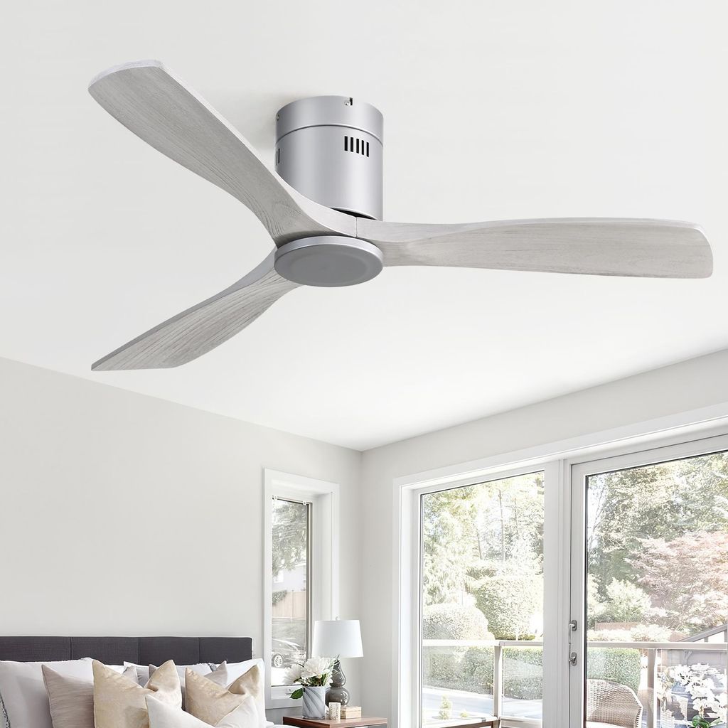 Sofucor Deckenventilator aus Massivholz ohne Licht, 136 cm, Produktbild 