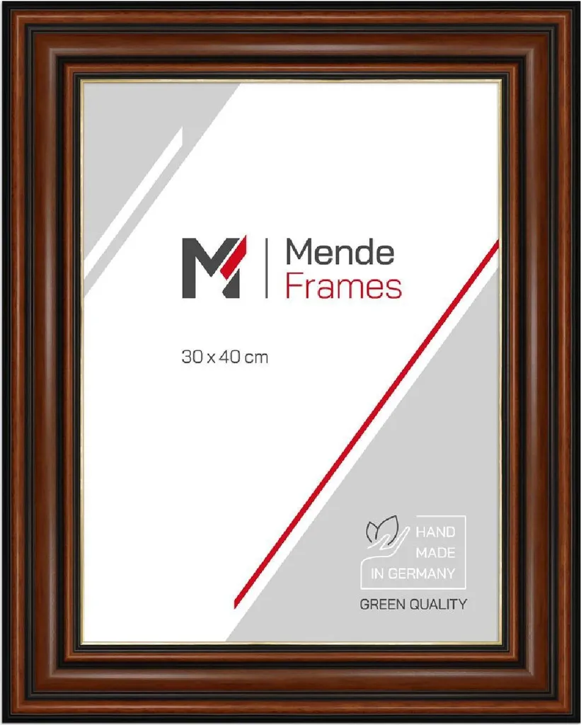 Cornice Foto A2 Legno Nocciola e Oro MendeFrames H017 Elegante