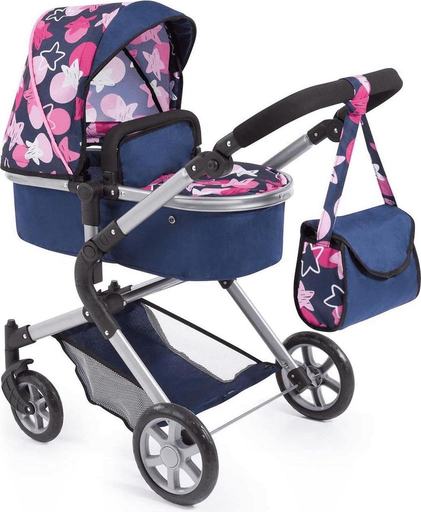 Carrozzina City Neo combi, blu con stelle rosa Immagine del prodotto 