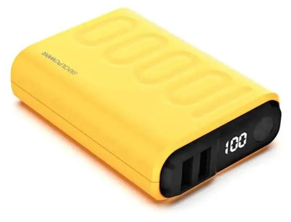 Powerbank 10000mAh Haute Capacité RealPower PB-10000 Jaune Compacte - 2