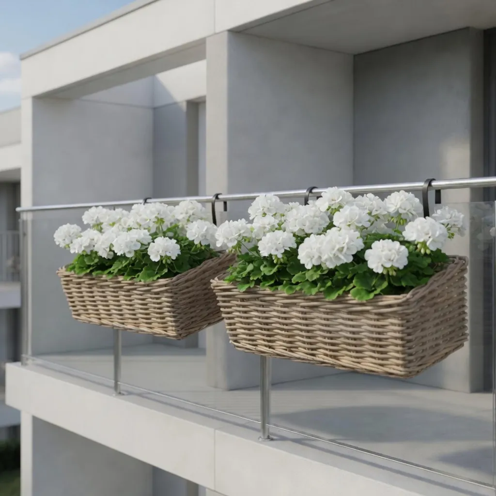 Jardinière en rotin suspendue 60 cm Kubu Grey lot de 4 - IVY Solani Home