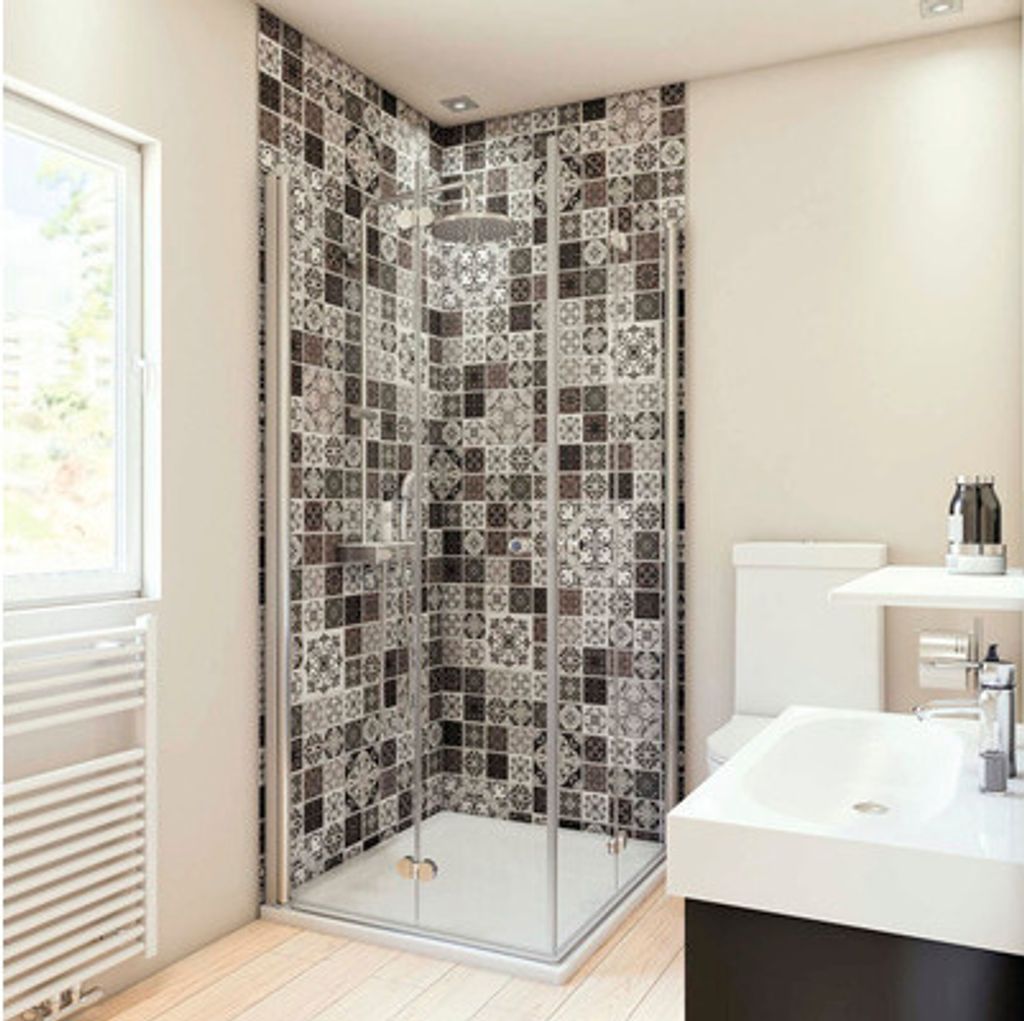 Duschrückwand BREUER Nachbildung Marokkanische Fliese 150 x 255 cm 9482517000204