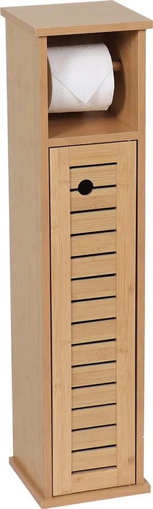 Porte-papier toilette Siem Design Bois et Noir pour WC et Salle d'Eau