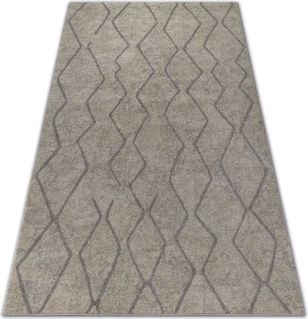 Tapis Décoration Chambre et Salon SOFT 8050 BOHO 120x170 cm Beige Crème