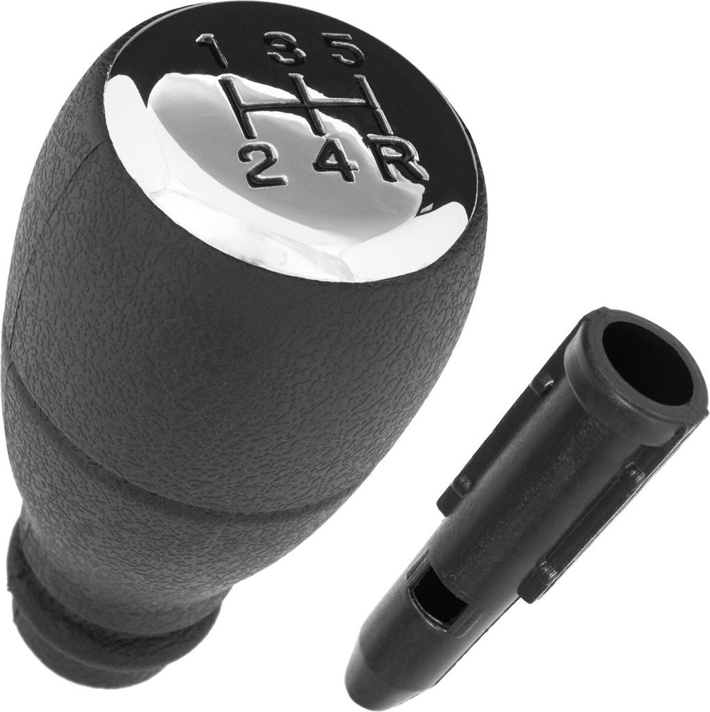 Schaltknauf Knauf 5-Gang Schwarz + Adapter Hülse für Peugeot Partner I 96-07 /