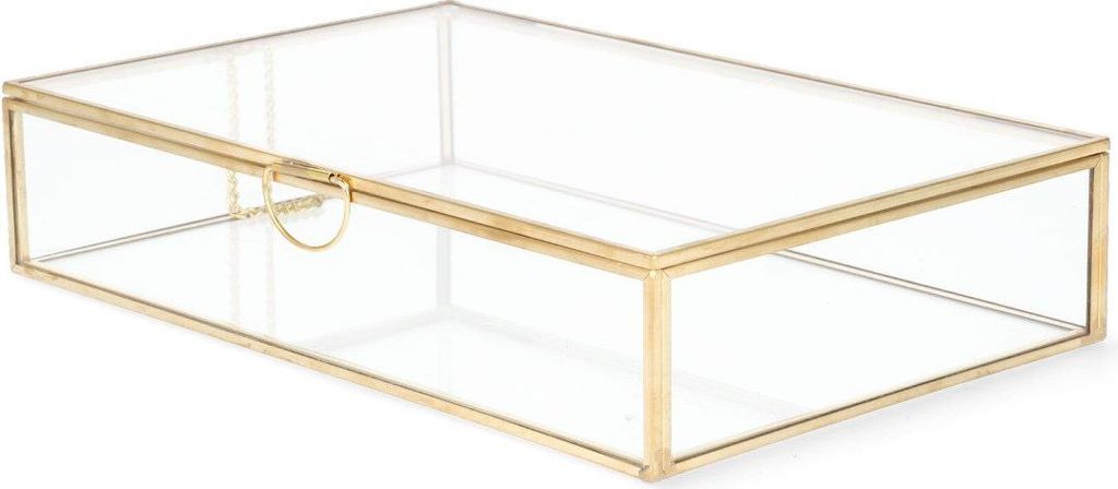 HOMLA Szkatułka na biżuterię GRAZIA złota 20x12x5 cm Zdjęcie produktu 