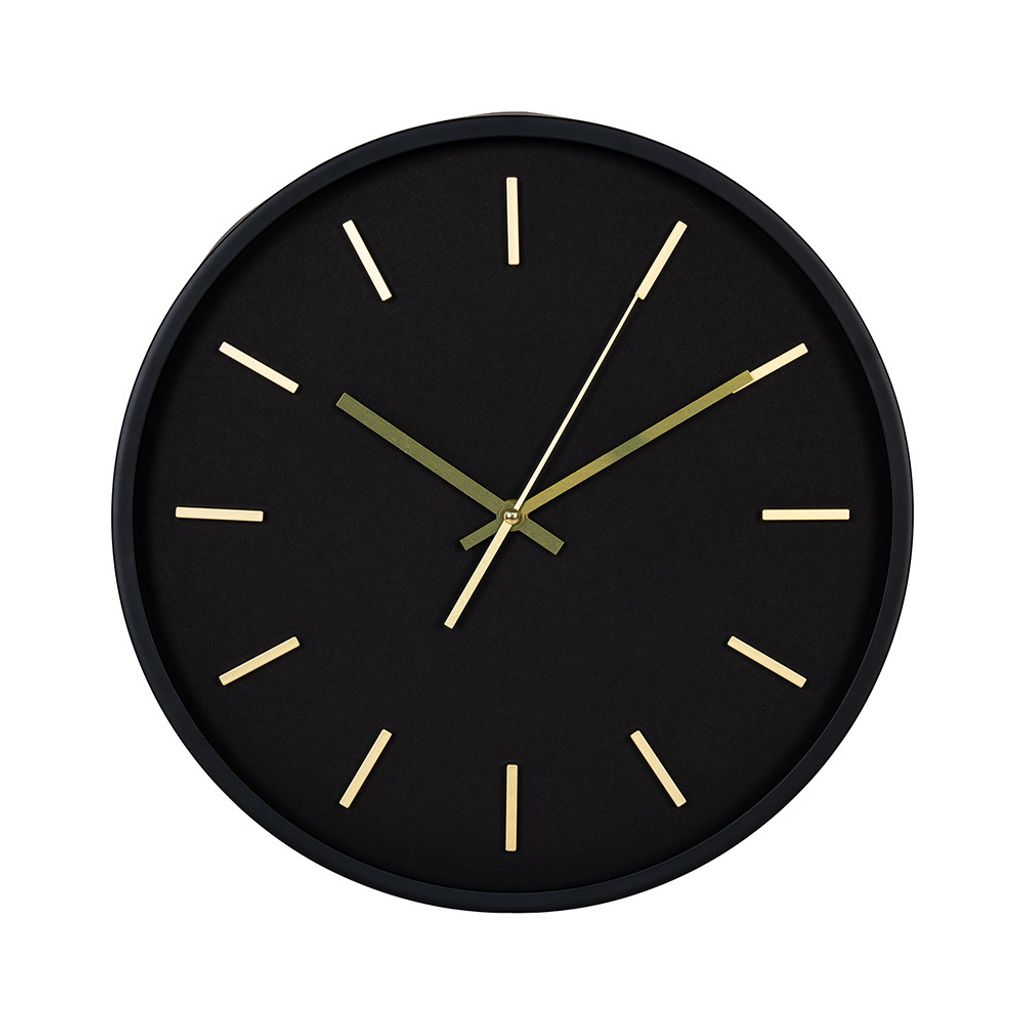 House Collection Wanduhr Ø 35 cm Kasper Schwarz Produktbild 
