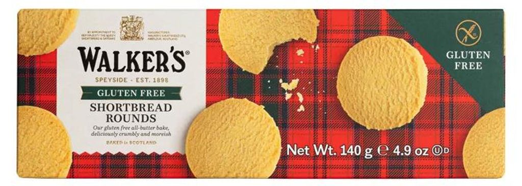 Walkers Gluten Free Shortbread Rounds 140g Immagine del prodotto 